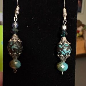 Hand Crafted Turquoise and Silver Earrings